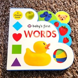 3/$10 First Words Baby Book A shaped book